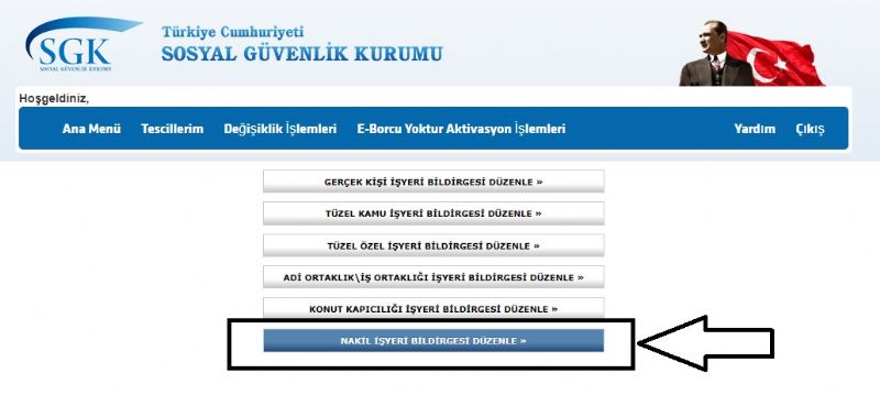 SGK İşyeri Nakil Bildirgeleri Elektronik Ortamda Verilebilecek