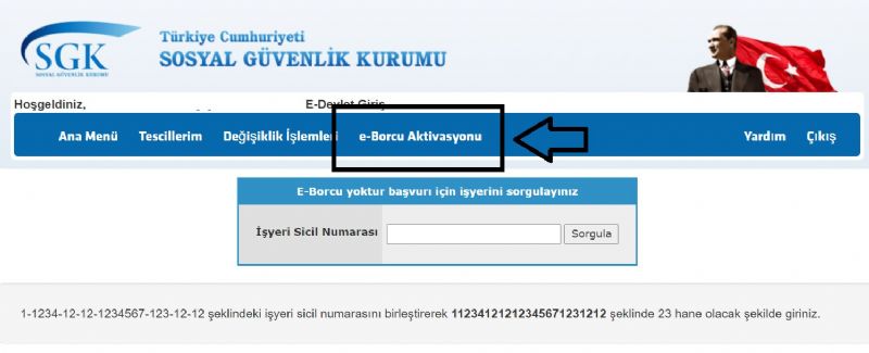 SGK E-Borcu Yoktur Aktivasyonu Başvuru Ekranı Açıldı 